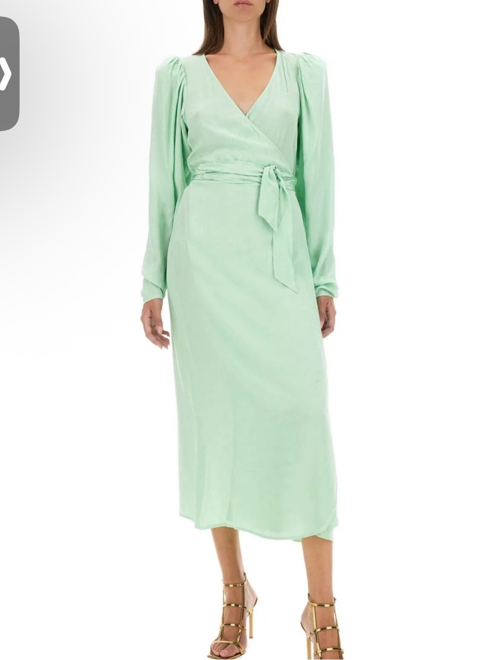 Rotate wrap silky dress